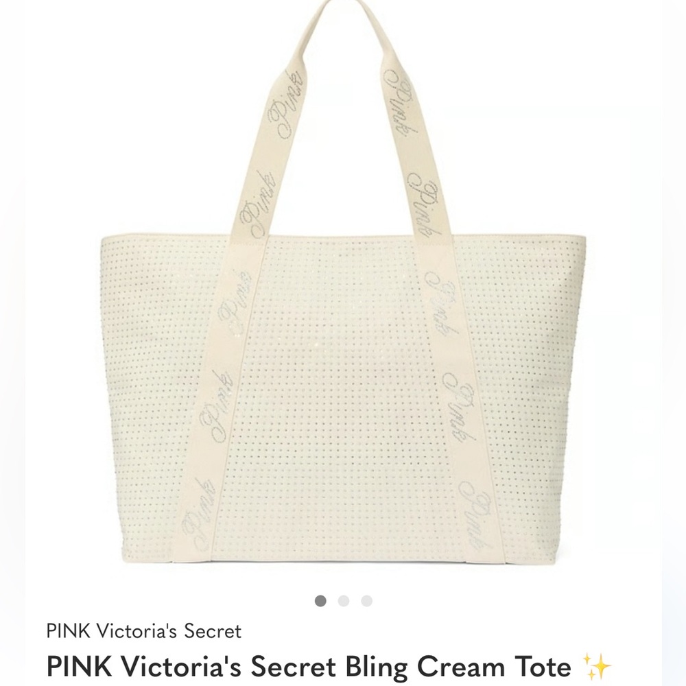 PINK Victoria's Secret Cream Bling Tote